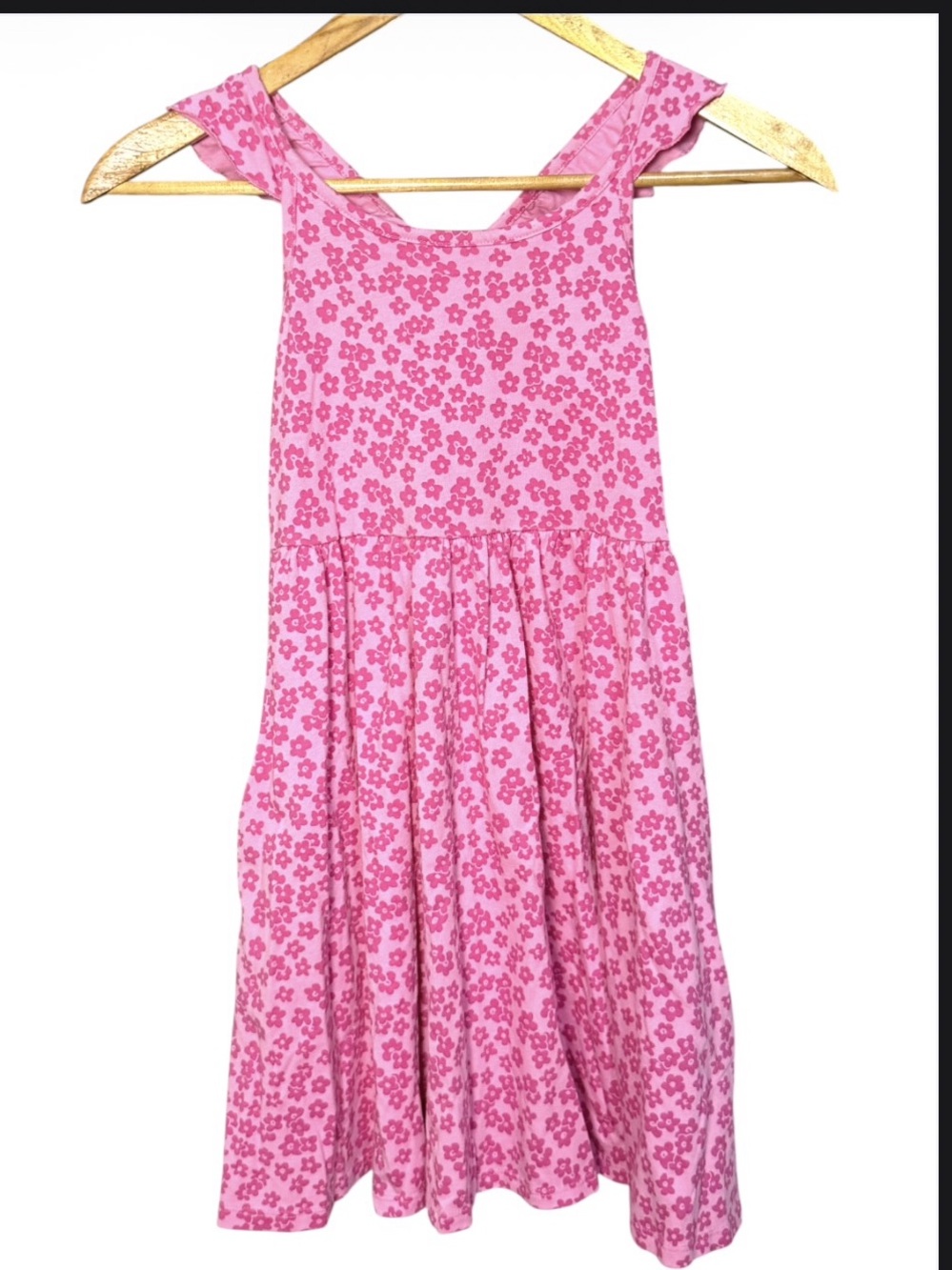 Wonder Nation hot pink floral summer dress Girl’s size medium (7-8) | g
